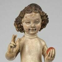 00156 Infant Jesus, hand raised in blessing